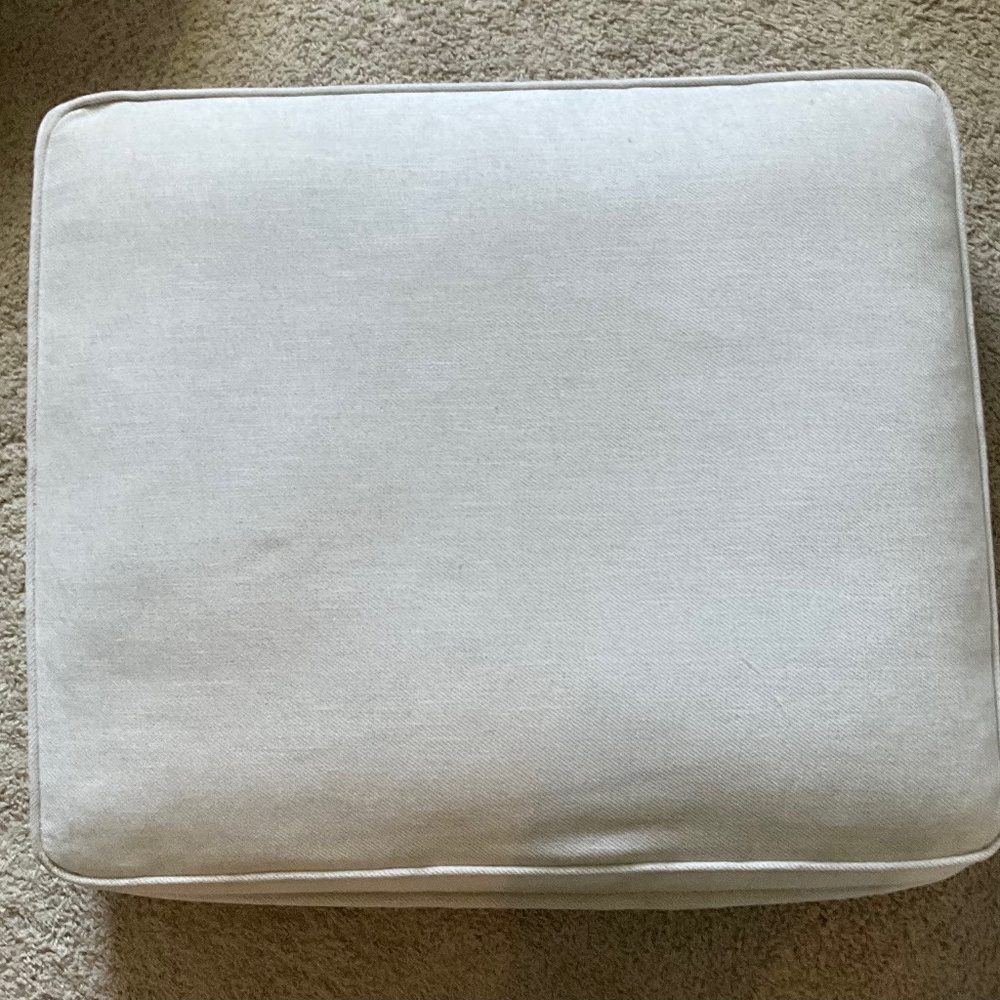ARHAUS DUNE THREE PIECE CHAISE SECTIONAL, CENTRAL SEAT CUSHION, SNOW.
